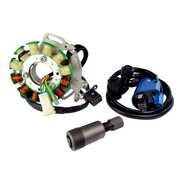 Kimpex HD Stator 100 W  External Ignition Coil  and Flywheel Puller Kit Fits Yamaha - 345459