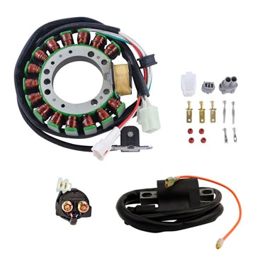 Kimpex HD Stator  External Ignition Coil and Starter Relay Solenoid Switch Kit Fits Yamaha - 345469
