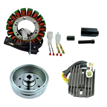 Kimpex HD Stator  Regulator  Improved Magneto Flywheel  Crankcase Cover Gasket Kit and Puller Fits Arctic cat - 345575