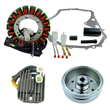 Kimpex HD Stator  Regulator  Improved Magneto Flywheel  Crankcase Cover Gasket Kit and Puller Fits Arctic cat - 345579