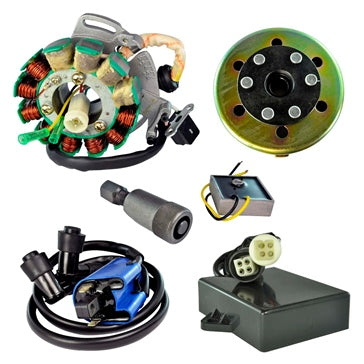 Kimpex HD Stator 200W  Regulator  CDI Box  Ignition Coil  Flywheel and Puller Kit Fits Yamaha - 345595