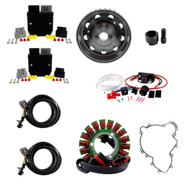 Kimpex HD 900W SPLYT Stator  Regulator  Dual Battery Isolator  Flywheel  Puller and Gasket Fits Polaris - 345603