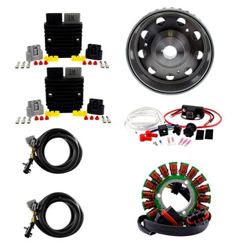 Kimpex HD 900W SPLYT Stator  Regulator  Dual Battery Isolator and Flywheel Fits Polaris - 345606