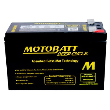 Motobatt Deep Cycle AGM Battery MB1250F1