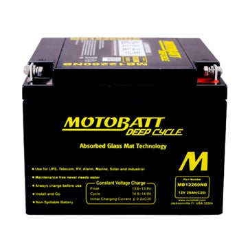 Motobatt Deep Cycle AGM Battery MB12260NB