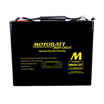 Motobatt Deep Cycle AGM Battery - Group 24 MBD90-12IT