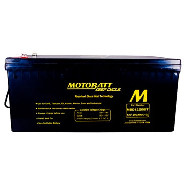 Motobatt Deep Cycle AGM Battery MBD12200IT