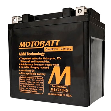 Motobatt Quadflex AGM Battery MBYZ16HD