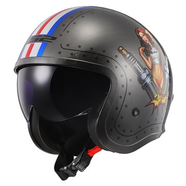 HELM SPITFIRE SPARK BRUSHED ALLOY XL