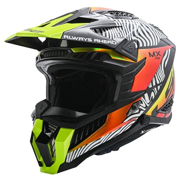 HELM X-FORCE FAN FULL WH/BK/OG/YE XL