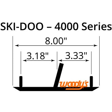 CARBIDE RUNNER 4 inch SNO-CROSS SKI-DOO