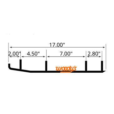WOODYS Carbide Runner Fits Arctic cat; Fits Yamaha