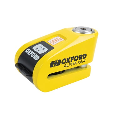 DISC LOCK ALPHA XA14 ALARM 14MM BK/YE
