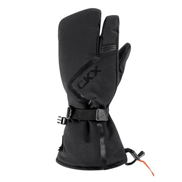 GLOVES 3 FINGERS THROTTLE BK 2XL