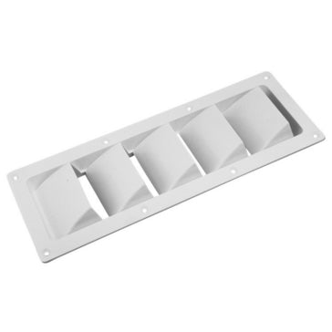SLOTTED VENTILATOR FIVE LOUVERED WHITE