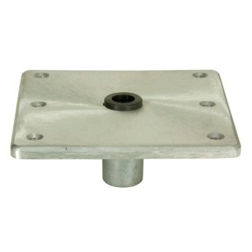 ALUM DECK BASE 7 inchX7 inch BRUSHED SATIN