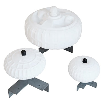 VINYL DOCK WHEEL 9 inch WHT