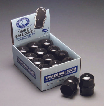 12 BLACK TRAILER BALL COVERS