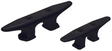 DOCK CLEAT OPEN BASE 4 inch HDPE BLACK