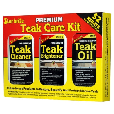 TEAK CARE KIT 3X16OZ BOTTLES