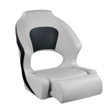 DLX SPORT BUCKET CHAIR; WHITE W/ CHARCOA