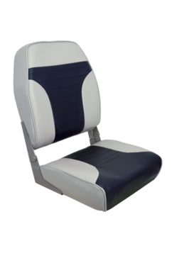 ECONOMY FOLDING HIGH BACK CHAIR; GRAY/BL