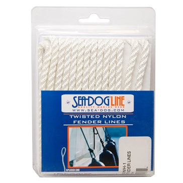 TWISTED NYLON FENDER LINE 1/4 inchX6 WH