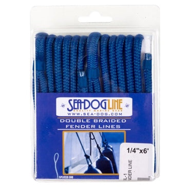DBLE BRAIDED FENDER LINE 1/4 X6 BL