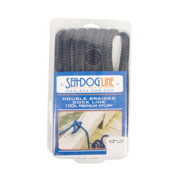 DBLE BRAIDED NYL DOCK LINE 1/2 inchX20 NAVY