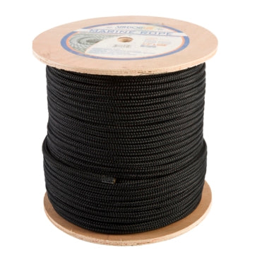 DBLE BRAIDED NYL 1/2 inchX600 - BLACK