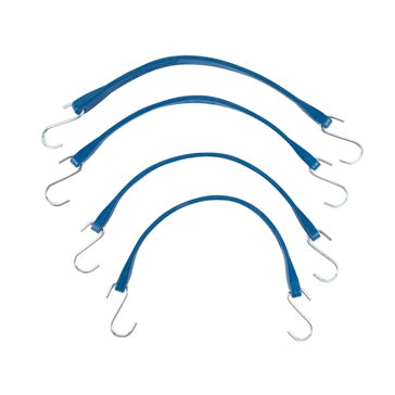 TARP STRAP RUBBER BL 18 inch QTY 4