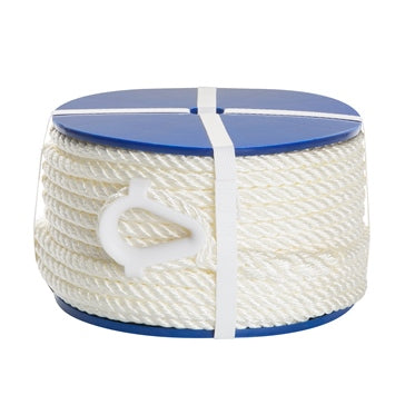 ANCHOR LINE 1/2 inchX150 3 STRAND TWIST WH