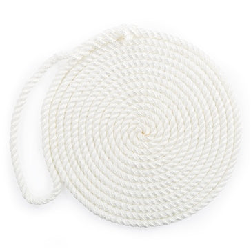 DOCK LINE 3/8 inchX25 3 STRAND TWIST NYL WH