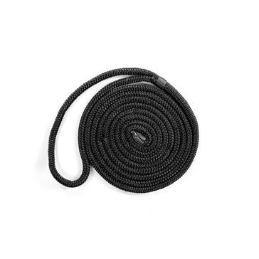 DOCK LINE 3/8 inchX10 DOUB BRAID NYL BK