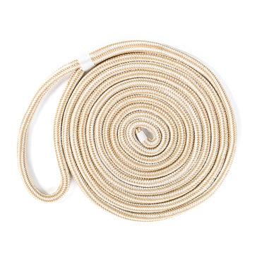 DOCK LINE 3/8 inchX20 DOUB BRAID NYL WH/GOL
