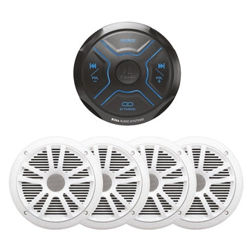 GAUGE MARINE BK W/SPEAKERS 6.5 inch QTY4 WH