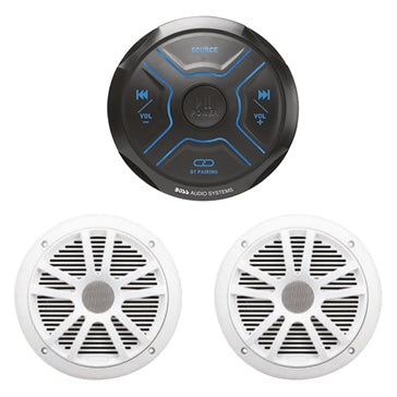 GAUGE MARINE BK W/SPEAKERS 6.5 inch QTY2 WH