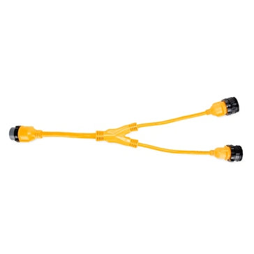 Camco PowerGrip Marine – Y Adapters- 50-Amp Locking/2 X 30AF