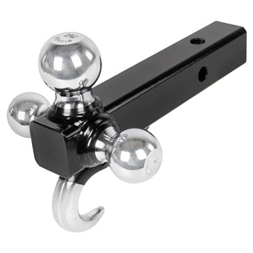 TRI BALL W/HOOK 1 7/8 inch-2 inch-2 5/16 BK/CHR