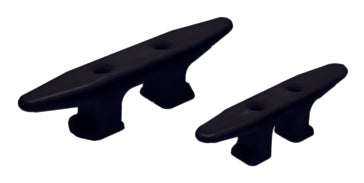 DOCK CLEAT; OPEN BASE 6 IN BLACK