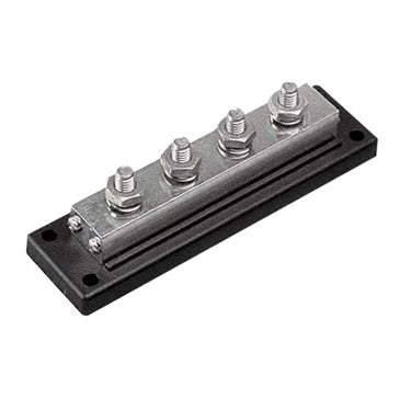 BUSS BAR-BRASS TIN PL./ABS 4 STUD TERM.