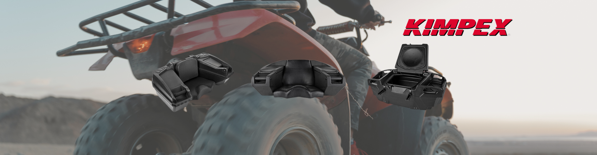 ATV background with trunk box with Kimpex logo