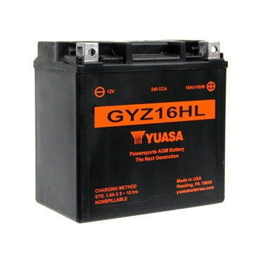 Yuasa Battery Maintenance Free AGM Factory Activated GYZ16HL