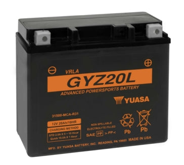 Yuasa Battery Maintenance Free AGM Factory Activated GYZ20L