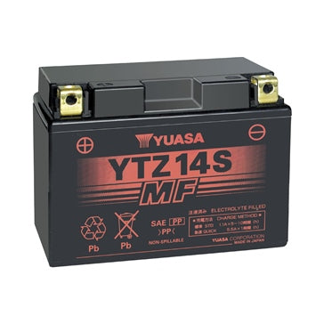 Yuasa Battery Maintenance Free AGM Factory Activated YTZ14S