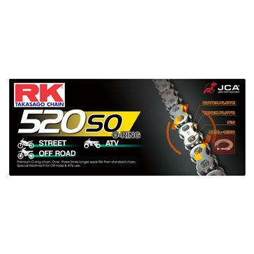 017677 | RK EXCEL Chain - 520SO Road & Off-Road O'ring Chain