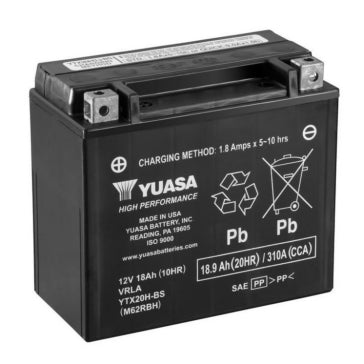 Yuasa Battery Maintenance Free AGM Factory Activated YTX20H