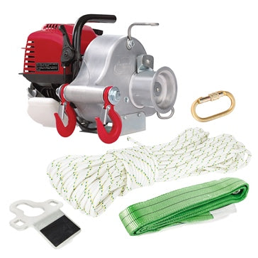 Portable Winch Gas-Powered Portable Capstan Winch Kit; Power of 1550lbs