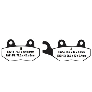 EBC V-Pad Brake Pad Organic - Rear left
