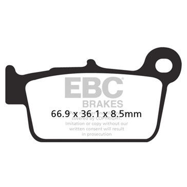 EBC "R" Long Life Sintered Brake Pad Sintered metal - Rear Right